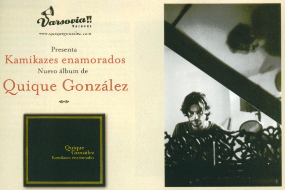 Cartel Anuncio nuevo disco Quique Gonzalez
