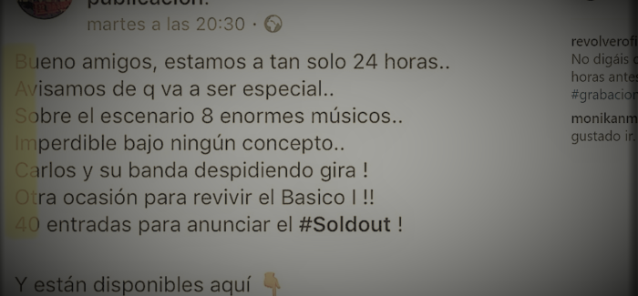 Revólver incluyó un mensaje secreto en un post de Facebook